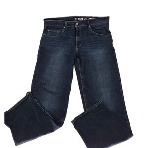 Devil Dog Jeans Men 38x32 Straight Dark Wash Blue Stretch Dungarees